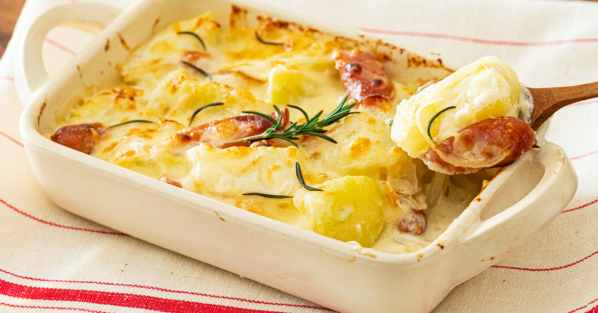 〈じゃがいものおつまみレシピ①〉ほくほくポテトグラタン