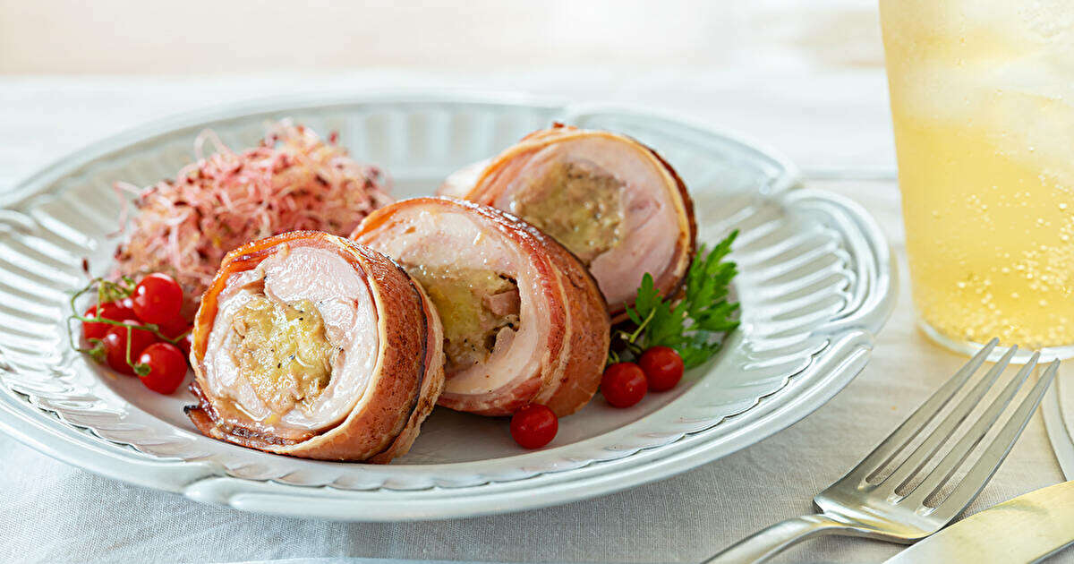 メインビジュアル：〈鶏肉のおつまみレシピ②〉焼き芋のチキンロール