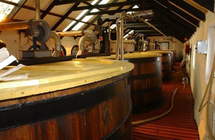 ▲木桶で発酵させて複雑で厚みのある味わいを狙うという。発酵液はこの段階でもおいしく飲めた