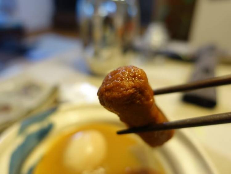 これが名物「鰯入り棒天」。歯触りが抜群によかった